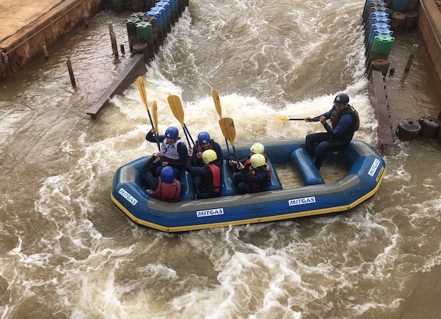 Schülerrafting im Kanupark Markkleeberg