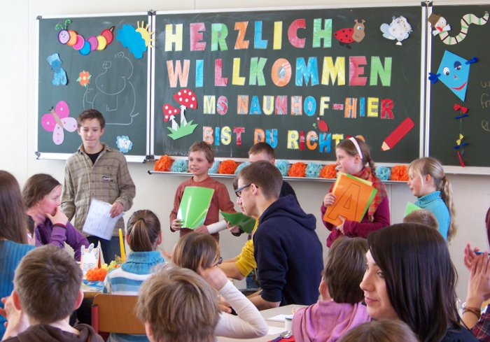 Ein herzliches Willkommen an der Mittelschule